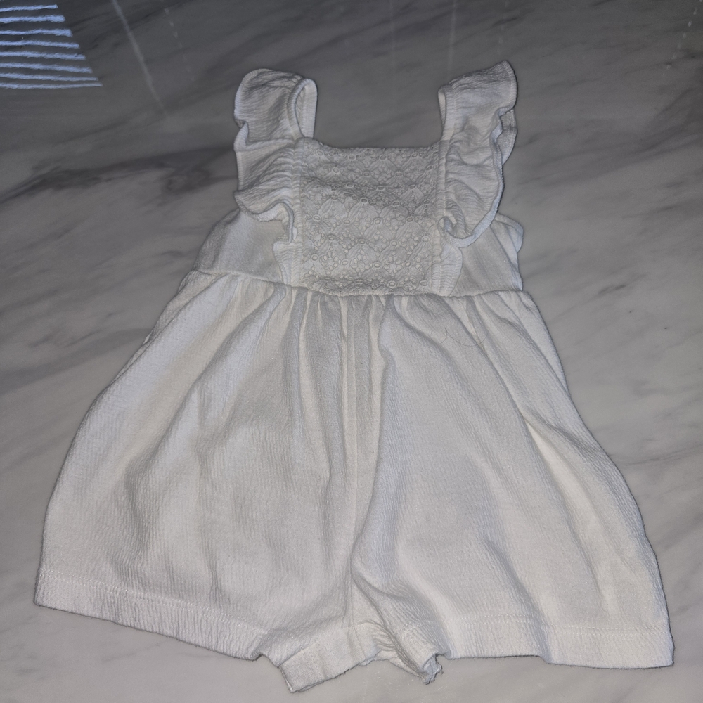 Carter's White Ruffled Romper